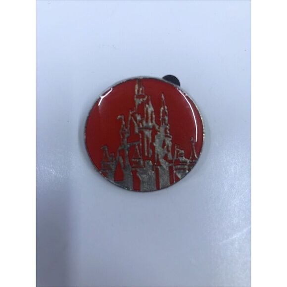 Disney Trading Pin 2011 Disney Parks Red Silver Castle World Icons - Picture 2 of 6